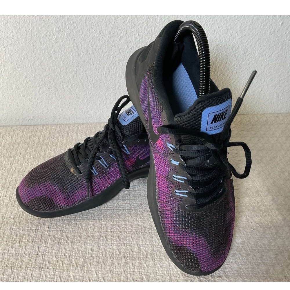 Nike Flex RN 2018 Womens Running Shoes Black Hyper Violet AA7408-003 Size 7.5